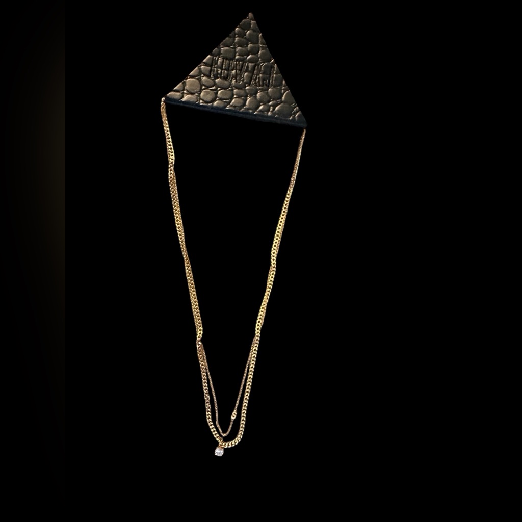 Nwt Luv Aj Gold Toned Dual Chain Necklace Us 65 33$